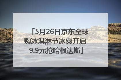 5月26日京东全球购冰淇淋节冰爽开启 9.9元抢哈根达斯