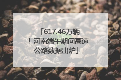 617.46万辆！河南端午期间高速公路数据出炉
