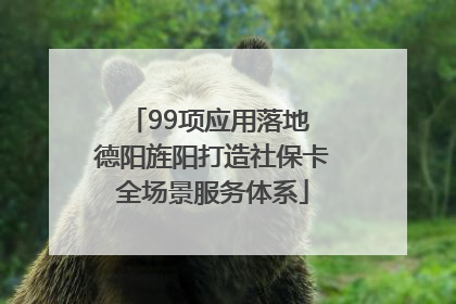 99项应用落地 德阳旌阳打造社保卡全场景服务体系