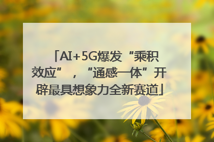 AI+5G爆发“乘积效应”，“通感一体”开辟最具想象力全新赛道