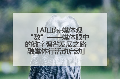 AI山东·媒体观“数”——媒体眼中的数字强省发展之路融媒体行活动启动