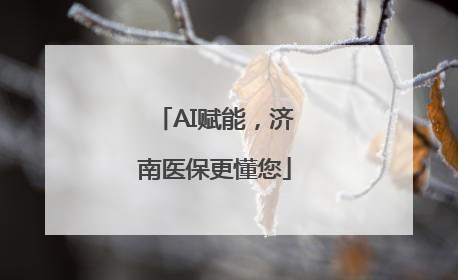 AI赋能，济南医保更懂您