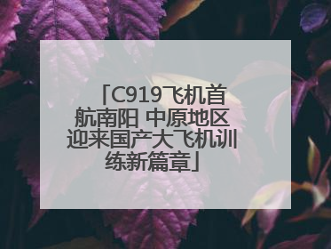C919飞机首航南阳 中原地区迎来国产大飞机训练新篇章
