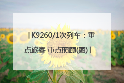 K9260/1次列车：重点旅客 重点照顾(图)